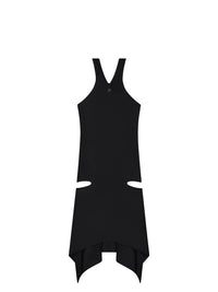 Criss cross jersey mini Dress - Black