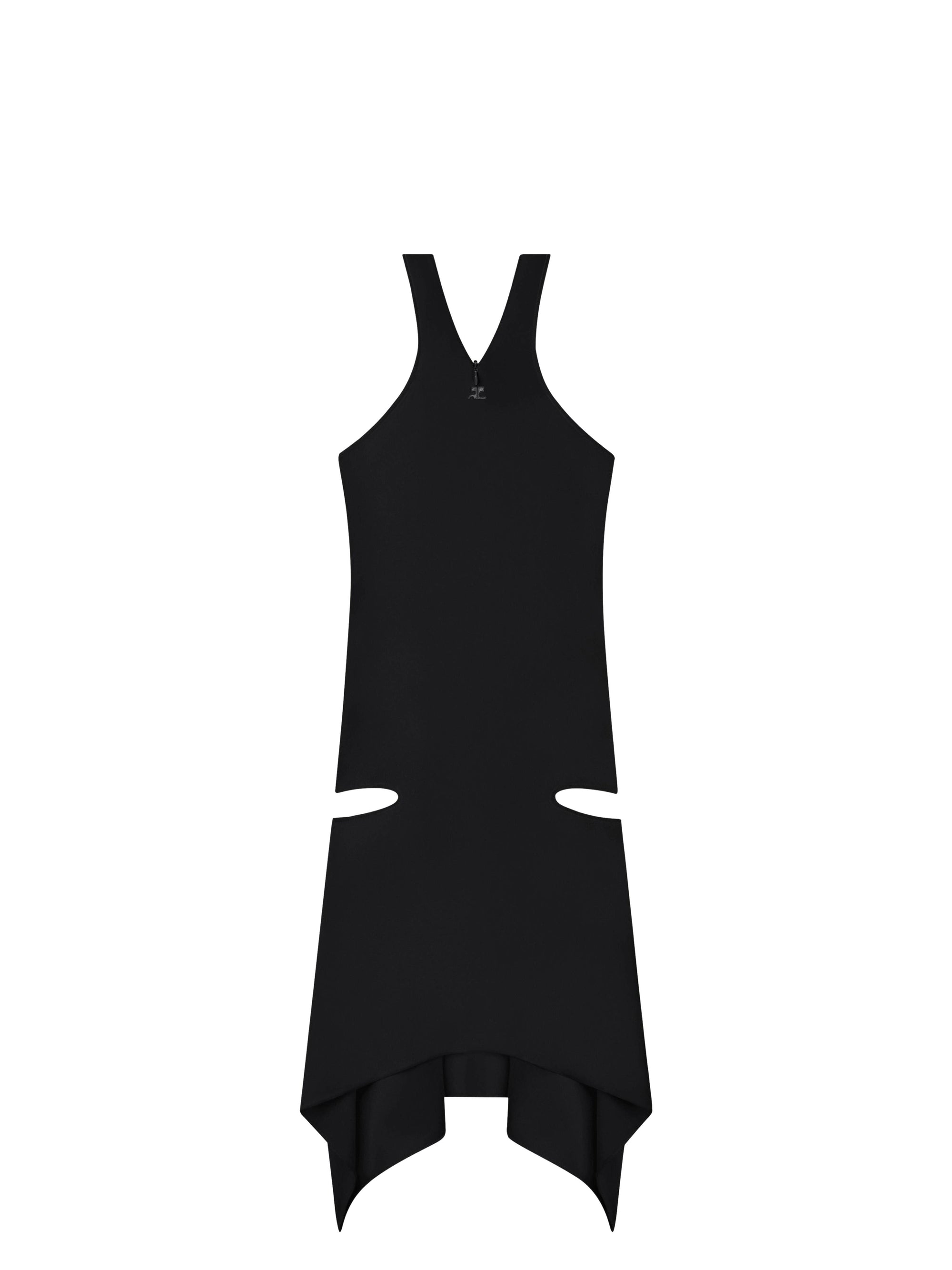 Criss cross jersey mini Dress - Black