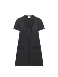 Holistic buckle twill Dress - Black