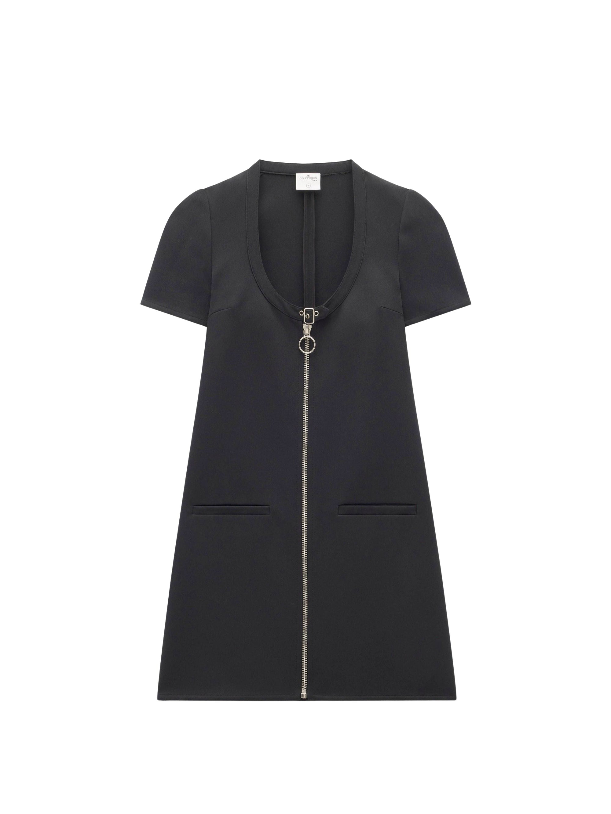 Holistic buckle twill Dress - Black
