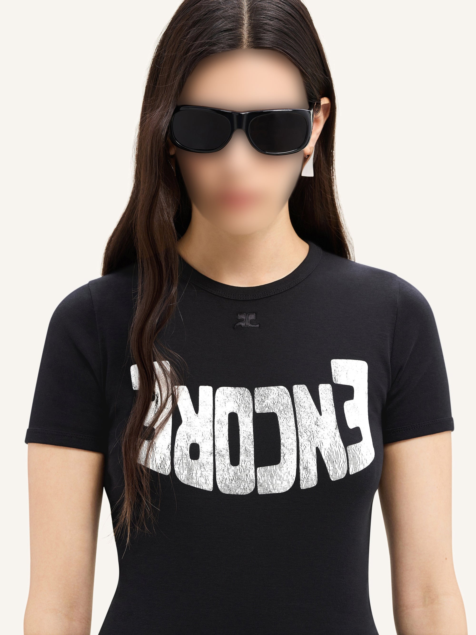 Encore contrast T-Shirt - Black & Natural