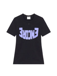 Encore contrast T-Shirt - Black & Purple
