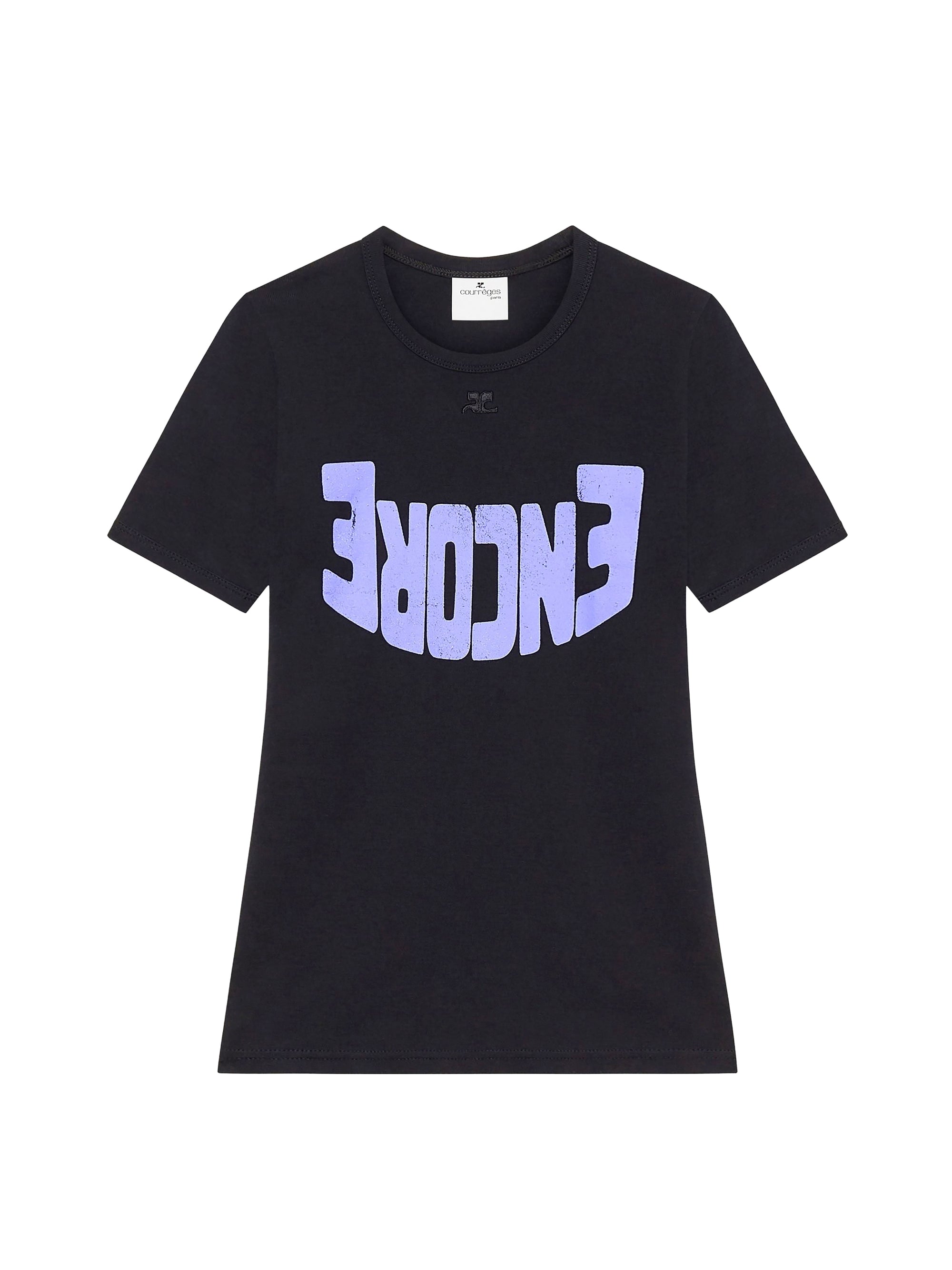 Encore contrast T-Shirt - Black & Purple
