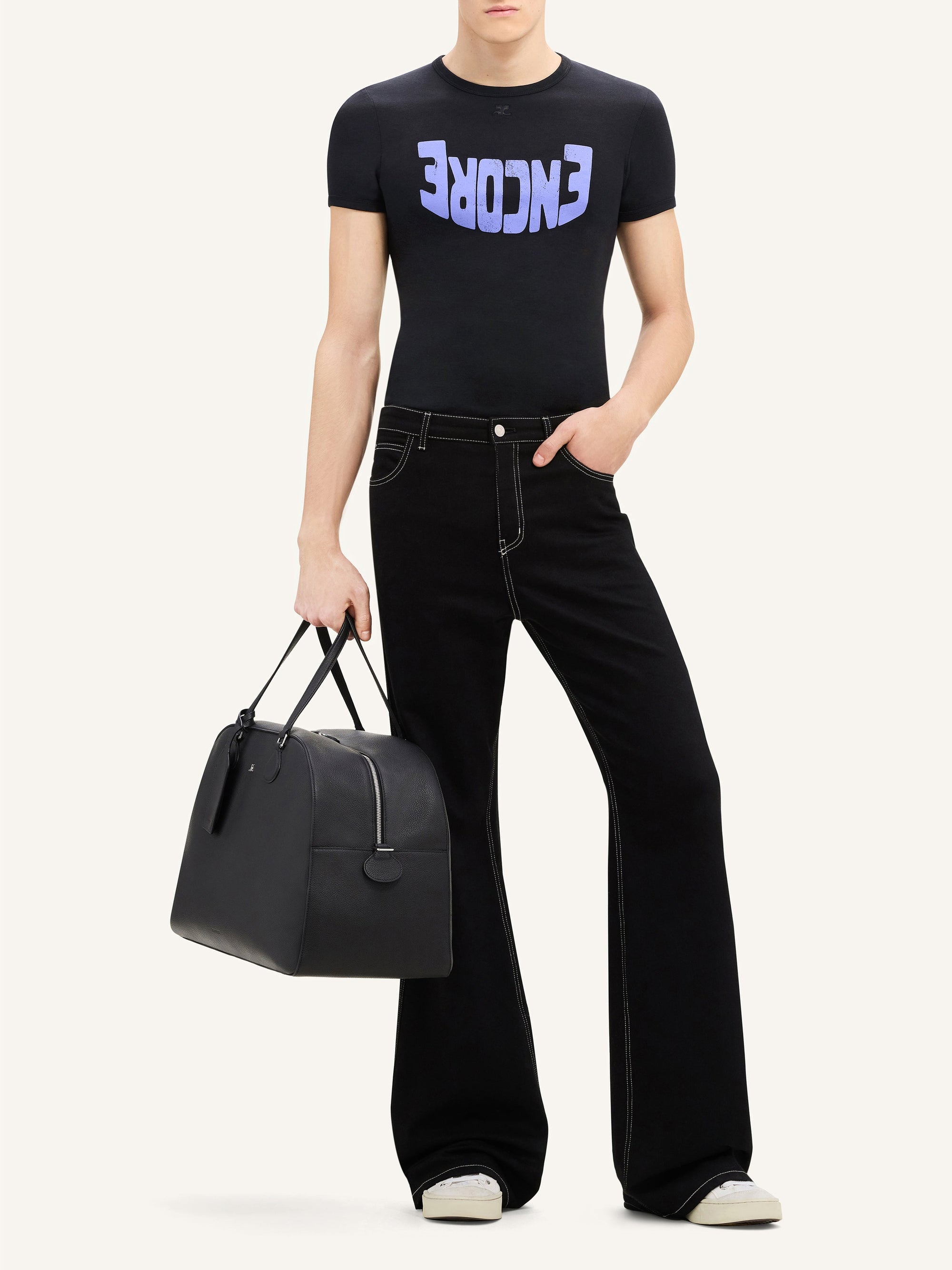 Encore contrast T-shirt - Black