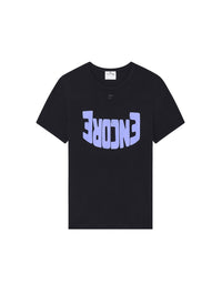 Encore contrast T-Shirt - Black & Purple
