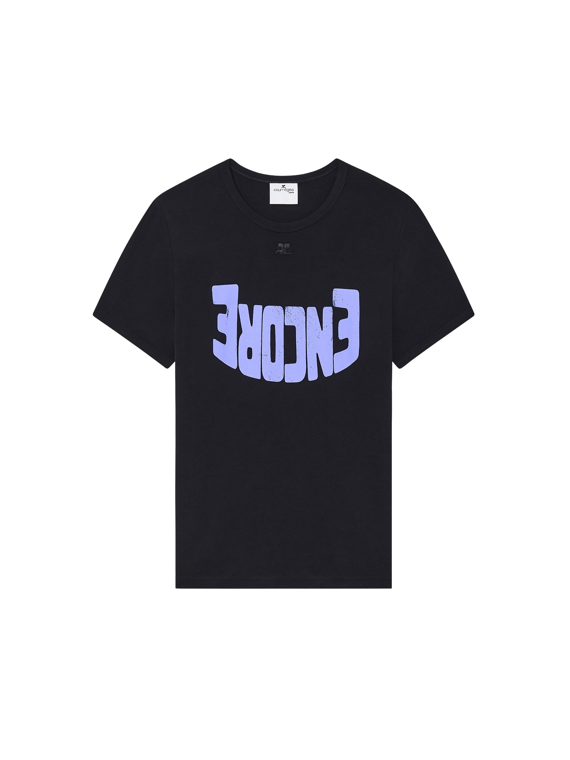 Encore contrast T-Shirt - Black & Purple