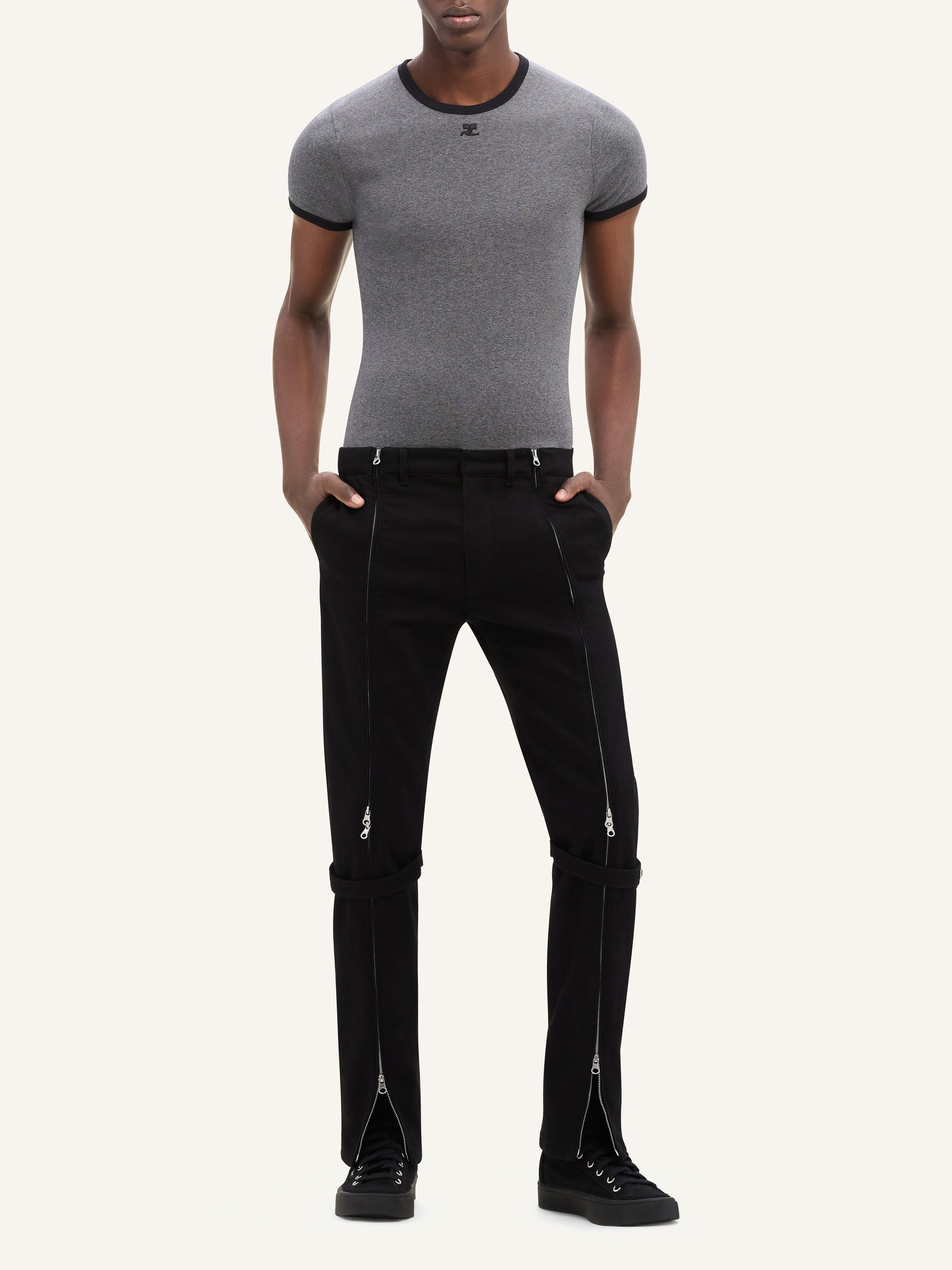 Signature contrast T-Shirt - Dark Grey & Black