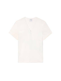 Zipped 90's rib T-Shirt - Heritage White