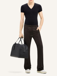 Zipped 90's rib T-Shirt - Black