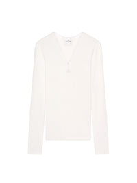 90's zip neck T-Shirt - Heritage White