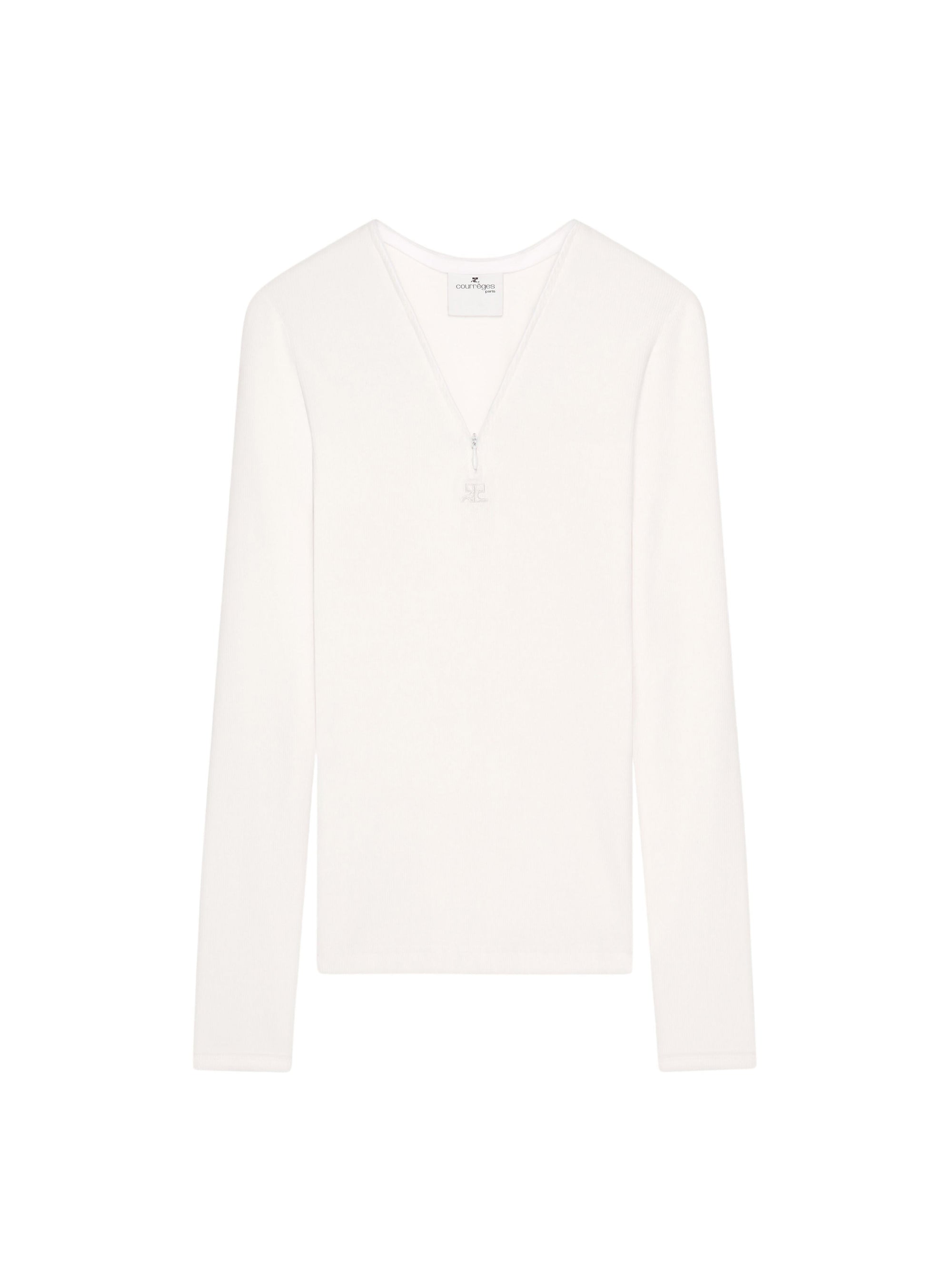 90's zip neck T-Shirt - Heritage White
