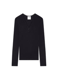 90's zip neck T-shirt - Black