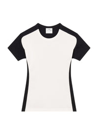 Contrast frame T-Shirt - White & Black