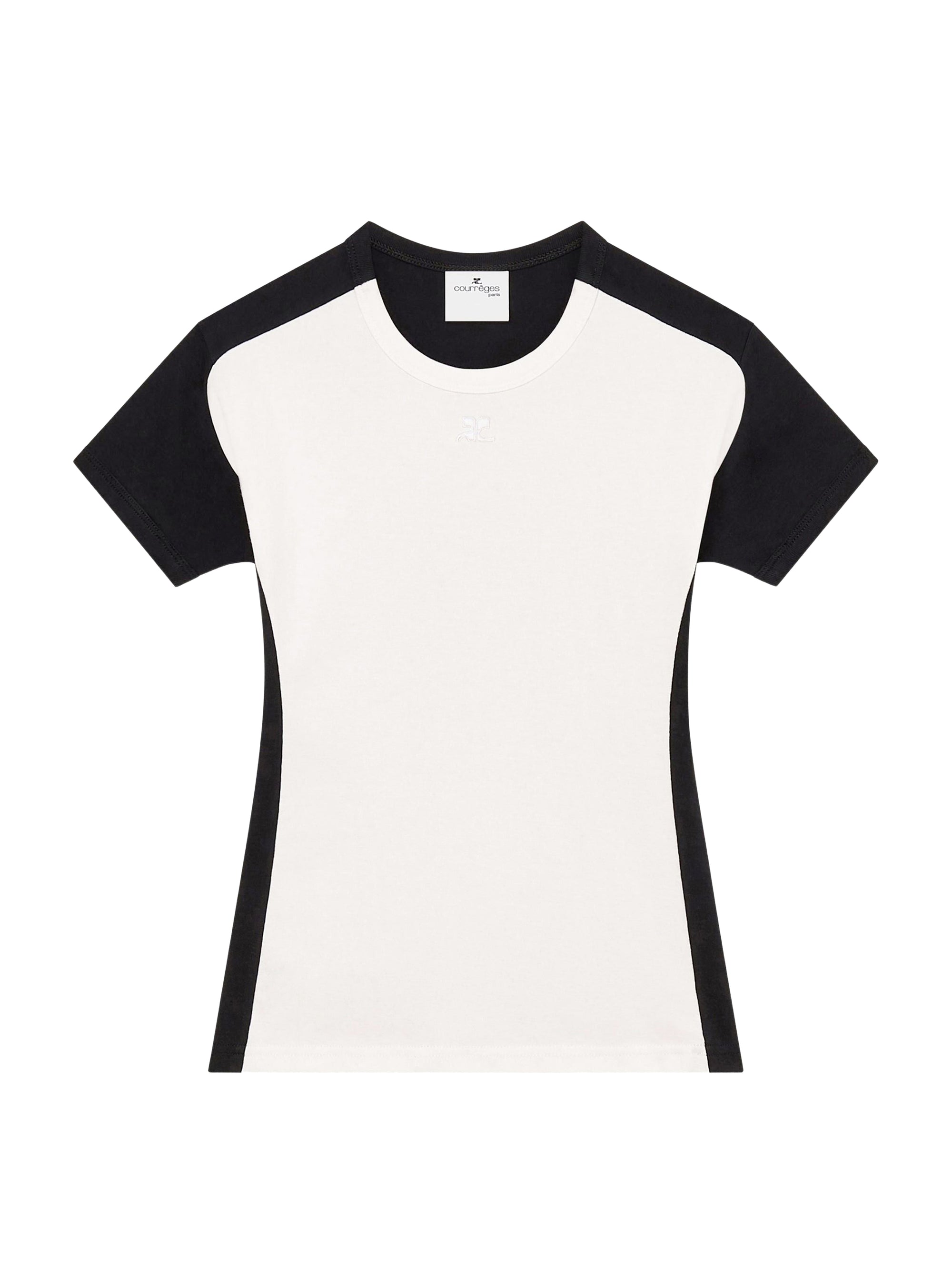 Contrast frame T-Shirt - White & Black