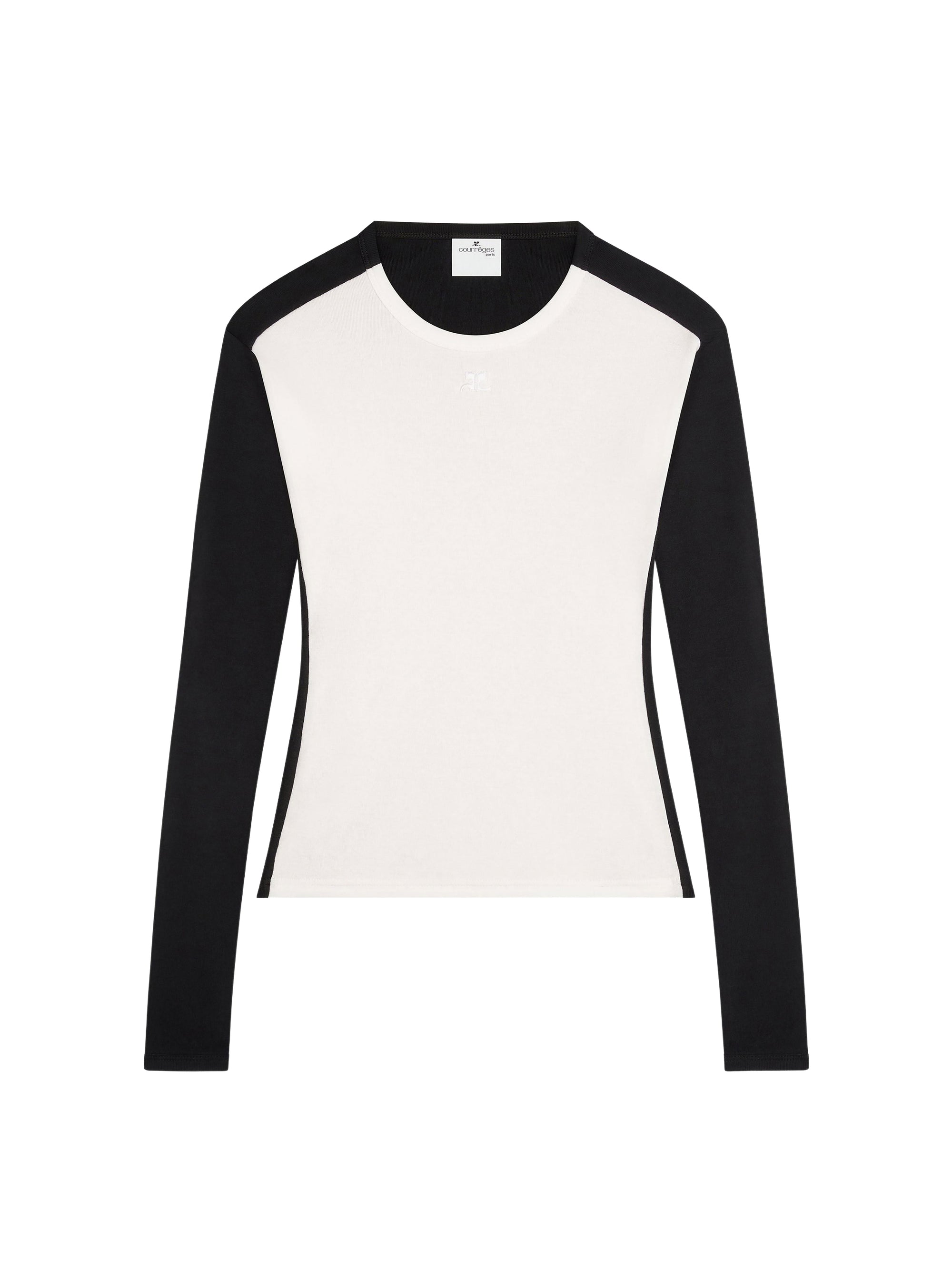 Contrast frame T-Shirt - White & Black