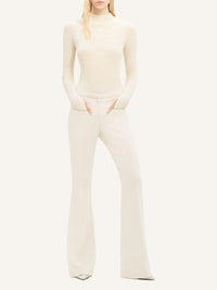 Engineered light rib knit Bodysuit - Natural