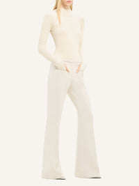 Engineered light rib knit Bodysuit - Natural