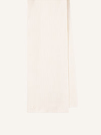 Ac ribbed lambswool Scarf - Natural