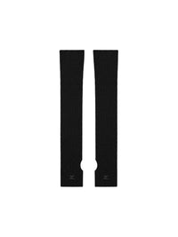 Ac ribbed lambswool Mittens - Black