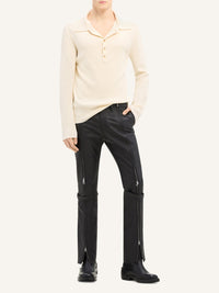 Light wool Polo - Natural