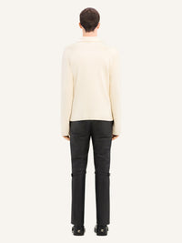 Light wool Polo - White