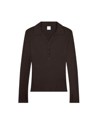 Light wool Polo - Brown