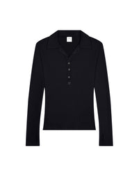 Light wool Polo - Black