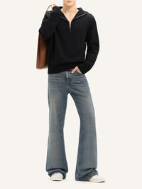 Trucker wool Sweater - Black