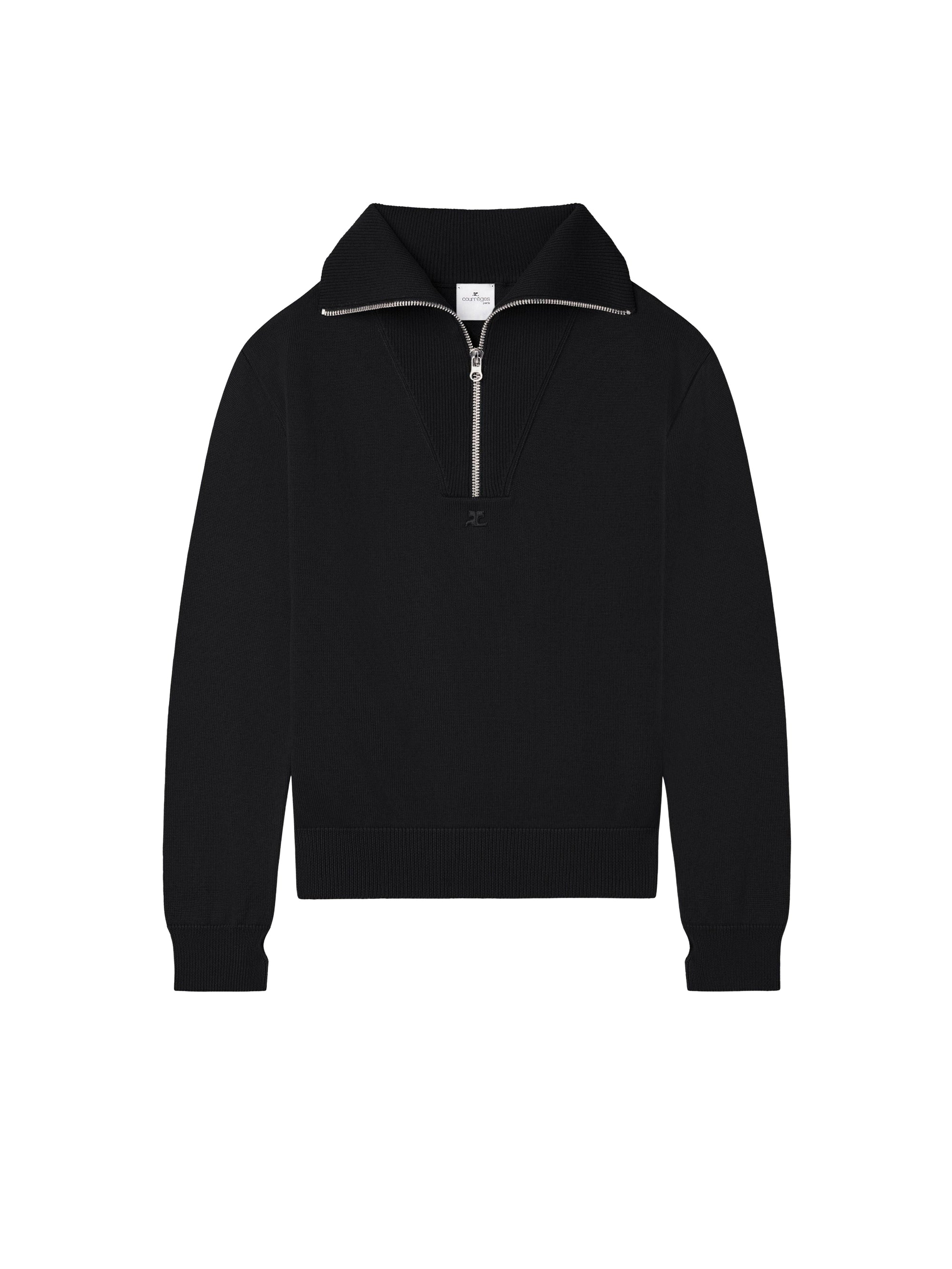 Trucker wool Sweater - Black