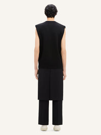 V-neck wool sweater - Black