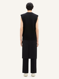 V-neck wool sweater - Black