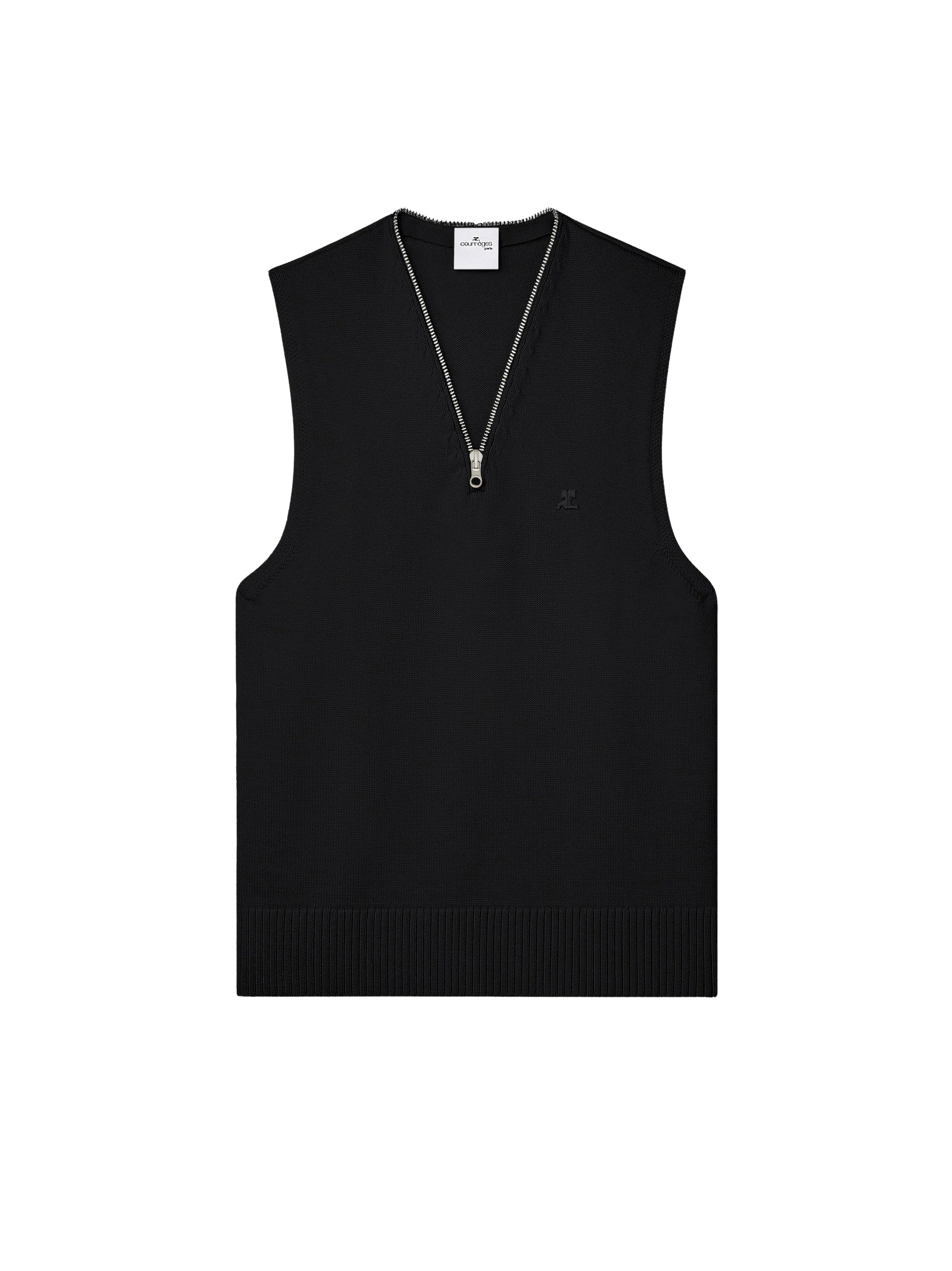 V-neck wool sweater - Black