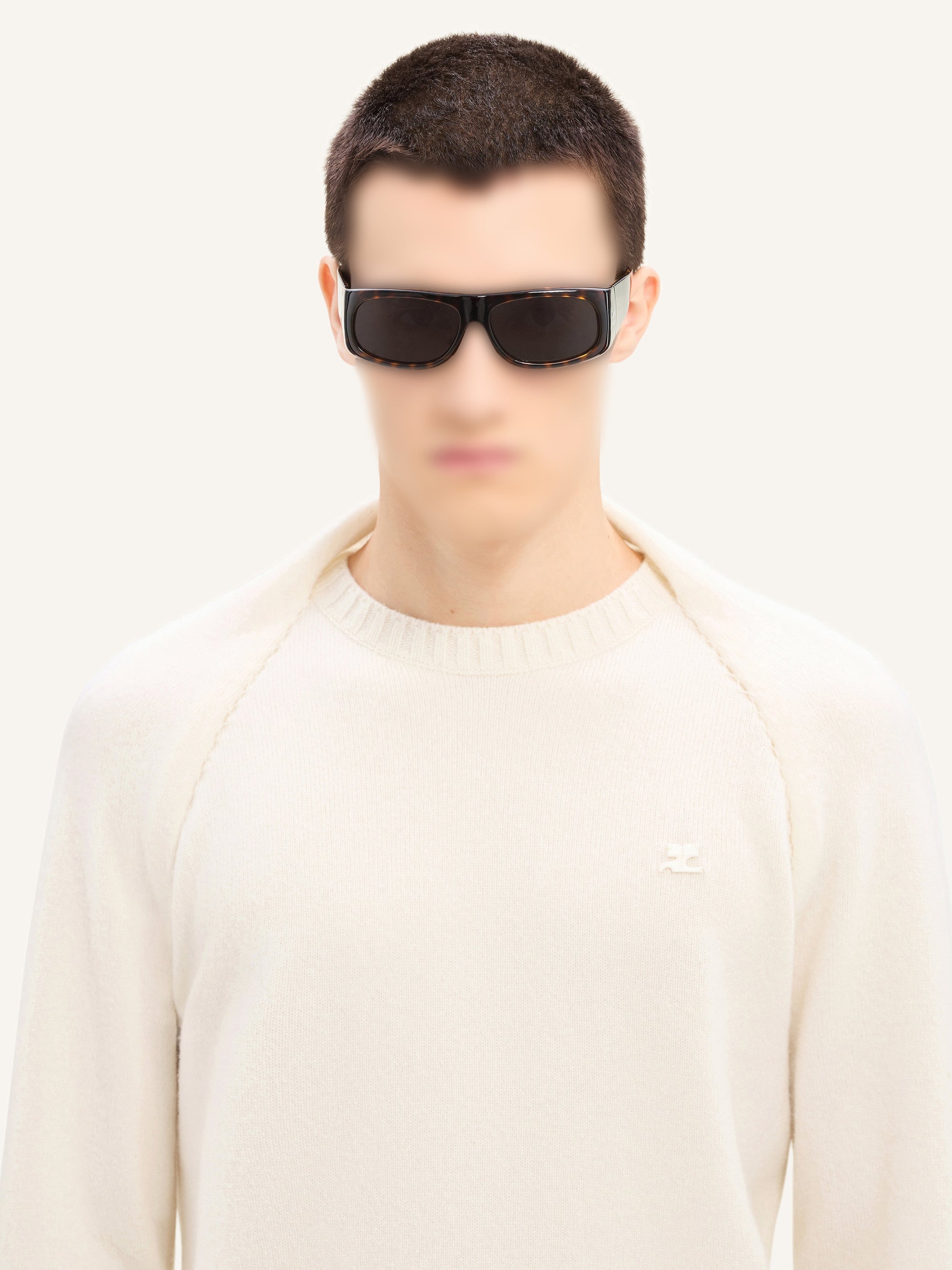 Long sleeves wool Sweater - Natural
