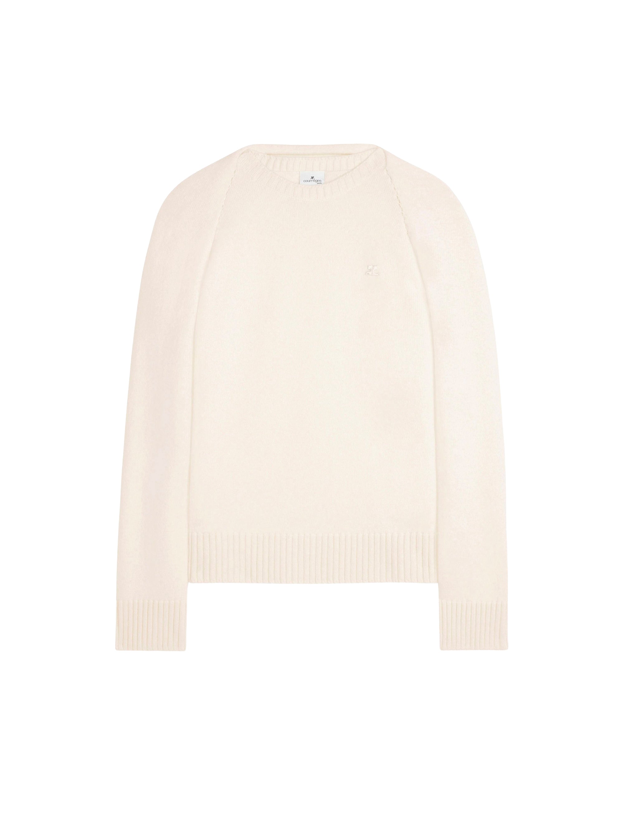 Long sleeves wool Sweater - Natural