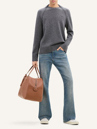 Long sleeves wool Sweater - Heather Gray