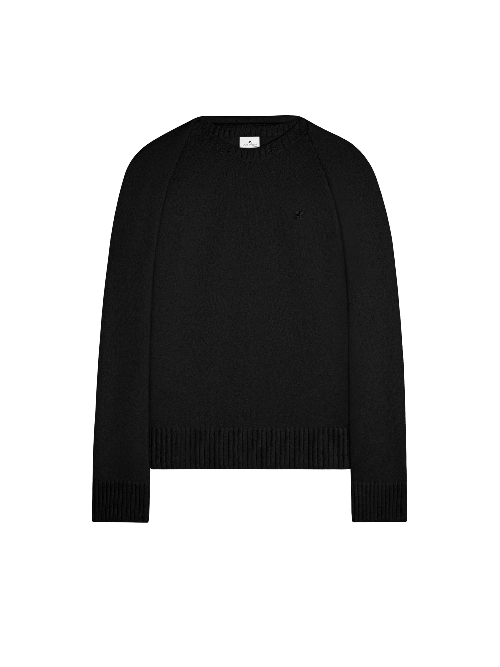Long sleeves wool Sweater - Black