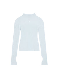 Engineered light rib mockneck Sweater - Iceberg