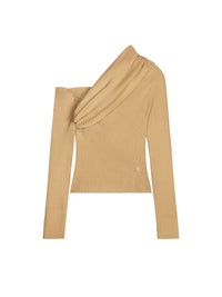 Twist rib knit Sweater - Toffee