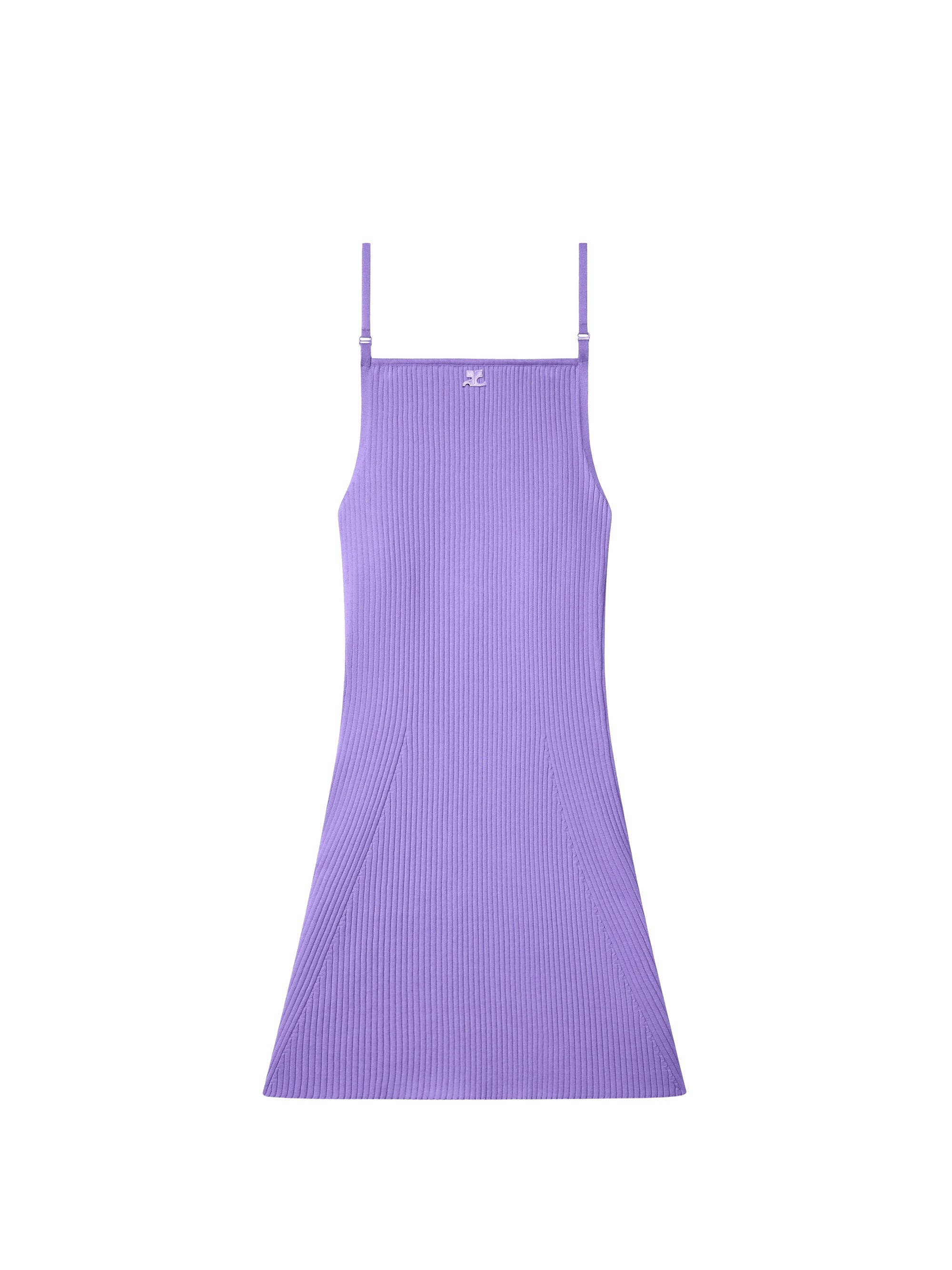 Rib knit mini Dress - Pure Purple