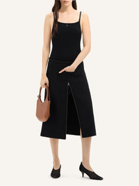 Rib knit tank Top - Black