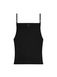 Rib knit tank Top - Black