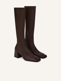 Reedition stretch leather effect Boots - Bark