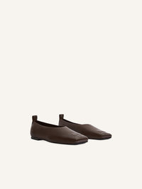 Minimal leather Loafer - Bark