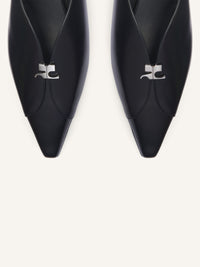 Leather Slingbacks - Black
