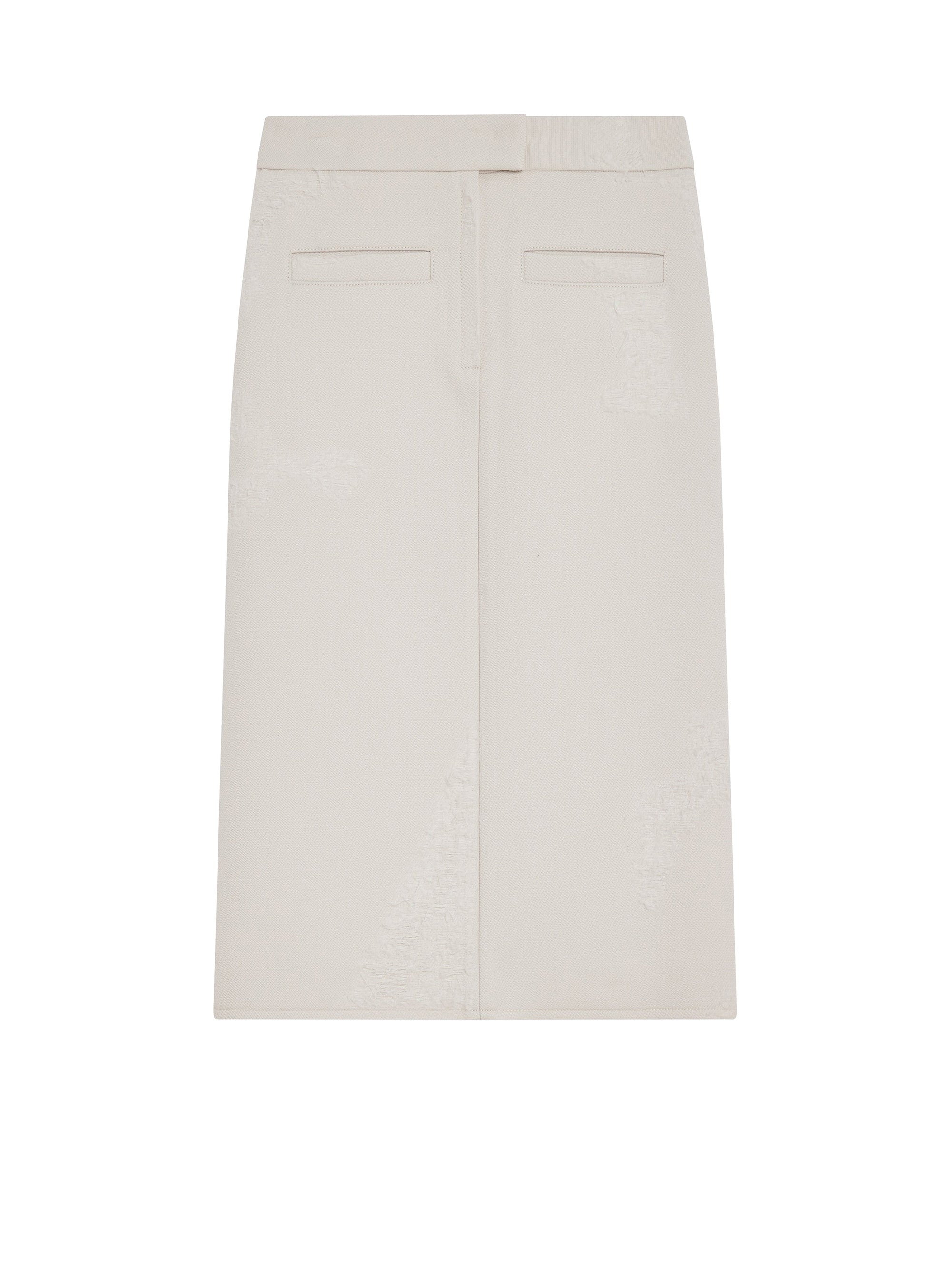 Used heritage crepe wool Skirt - Light Grey