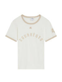 Contrast printed T-Shirt - White & Oatmeal