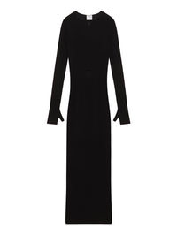 Holistic crepe jersey long Dress - Black