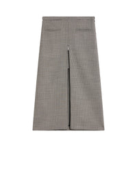 Houndstooth tailored Skirt - Black & Natural