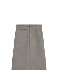 Houndstooth tailored Skirt - Black & Natural