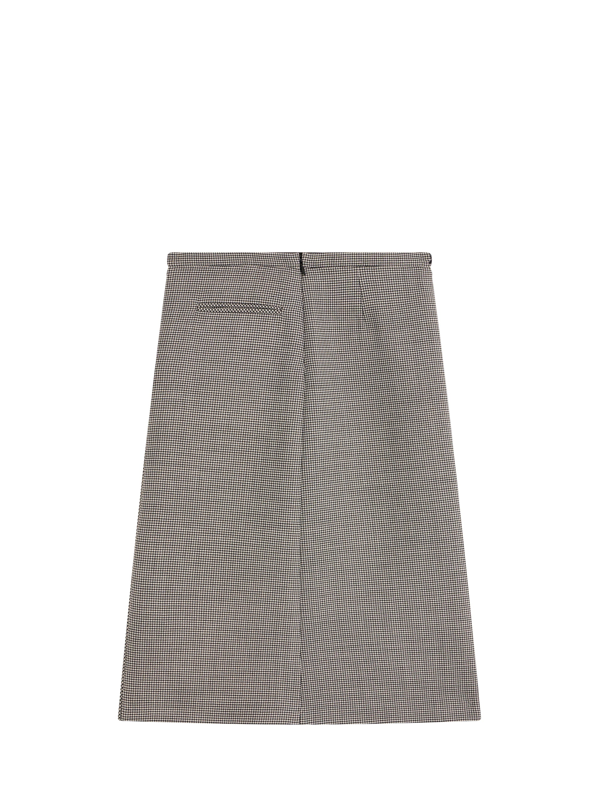 Houndstooth tailored Skirt - Black & Natural
